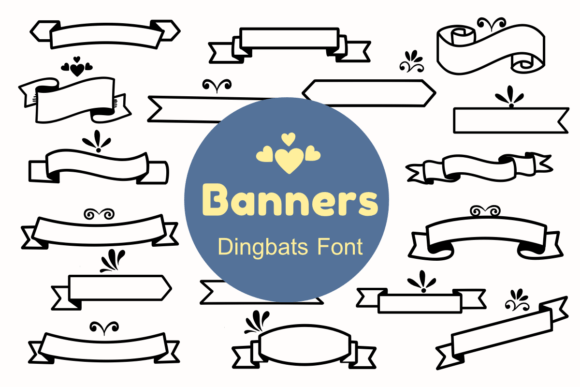 Banners: The Sketched Dingbat Font for Authentic Creativity