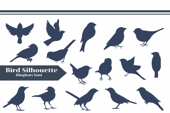 Bird Silhouette: A Dingbats Font for Creative Projects