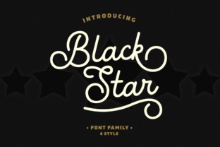 Black Star Family: A Creative Monoline Font Collection