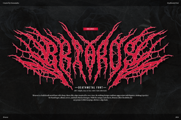Briaros: The Brutal Death Metal Font for Edgy Designs