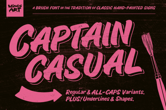 Captain Casual: The Authentic Brush Font for Modern Design